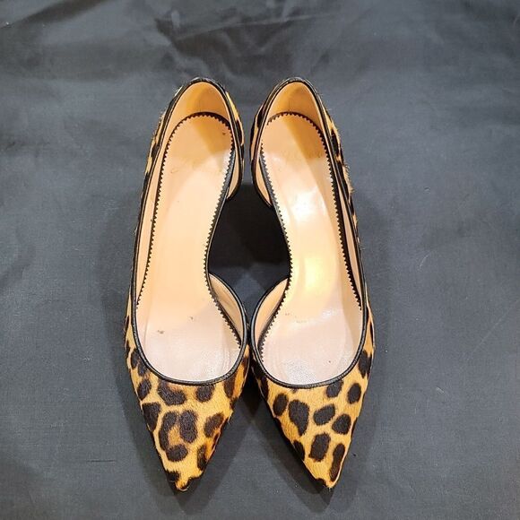 J.CREW COLLETTE D'ORSAY PUMPS IN LEOPARD CALF HAIR - Picture 2 of 16